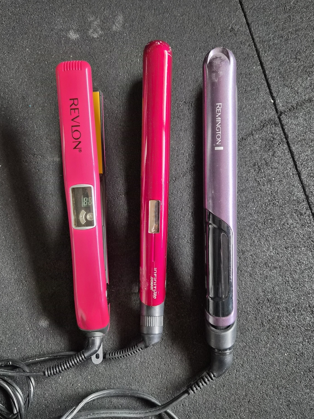 ConAir Revlon & Remington Pink Pure Bundle 3 Hair Flat Irons
